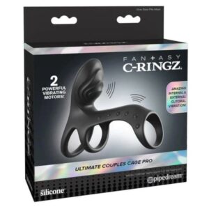Fantasy C-ringz-Ultimate Couples Cage Pro Vibrating Cock Ring — PIPEDREAMS · Inele & Mansoane Penis (imaginea 3)