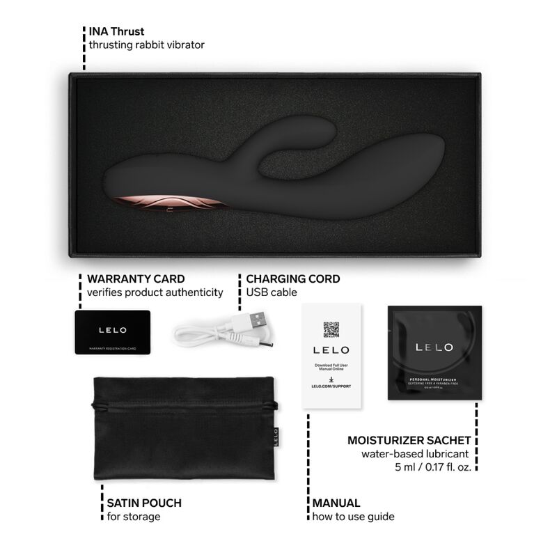 Lelo-Ina Thrust Rabbit Thrusting Vibrator Black-Silicon 9 Lelo-Ina Thrust Rabbit Thrusting Vibrator Black-Silicon · Vibratoare (imaginea 9)