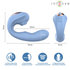 Intense High Tech-Gina Multifuncțional Stimulator Clitoral Blue · Vibratoare (imaginea 6)