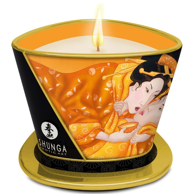 Shunga Lumânare de Masaj – Mango 170 ml 3 Shunga Lumânare de Masaj – Mango 170 ml · Masaj Erotic (imaginea 3)