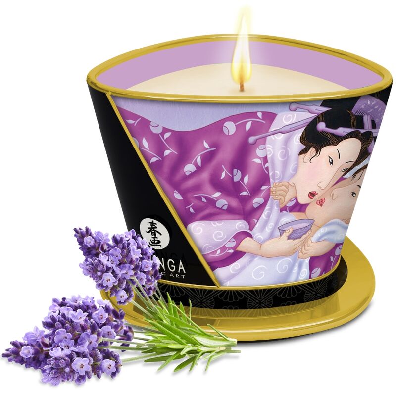 Shunga Lumânare de Masaj – Lavandă 170 ml