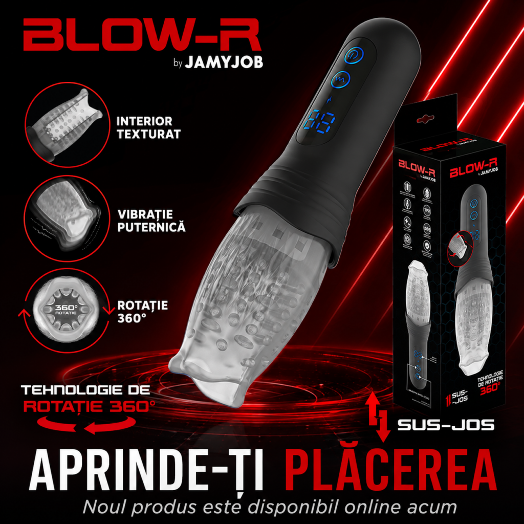 Jamyjob-Blow-r Masturbator cu Impingeri și Rotație-10 Trepte