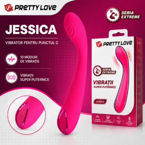 High Tech-Jessica High Power Vibrator Roz-Silicon, 10 Trepte