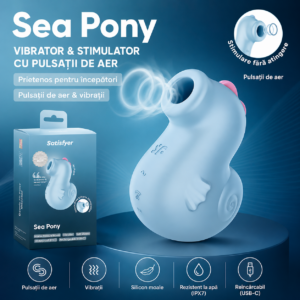 Satisfyer Air Pulse-Sea Pony Vibrator și Stimulator cu Puls