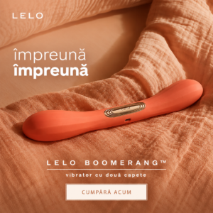 Lelo-Boomerang Vibrator cu Două Capete Roșu Coral-Silicon, 12