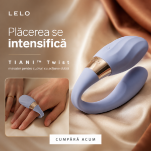 Lelo-Tiani Twist Vibrator pentru Cuplu Foam-Silicon, 12 Trepte