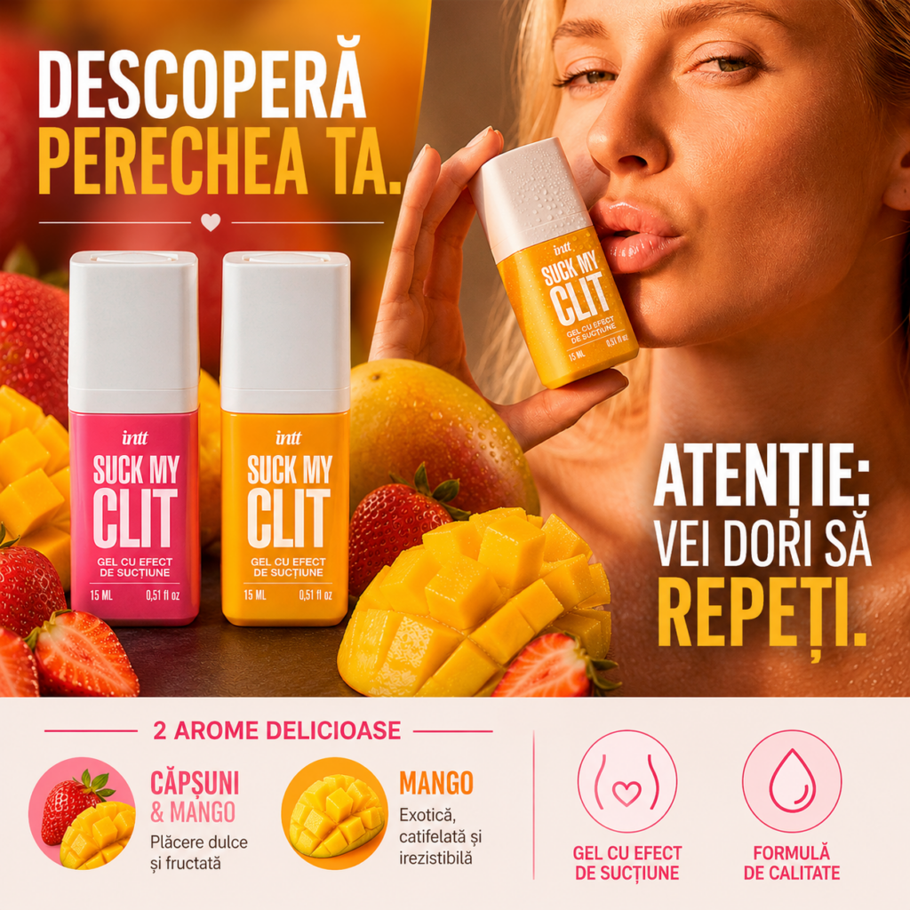 Intt For Her-Gel cu Efect de Sucțiune pentru Clitoris Căpșuni