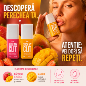Intt For Her-Gel cu Efect de Sucțiune pentru Clitoris Căpșuni