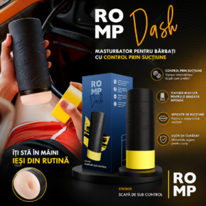 Romp-Dash Masturbator Masculin cu Control de Sucțiune 20 cm-TPE