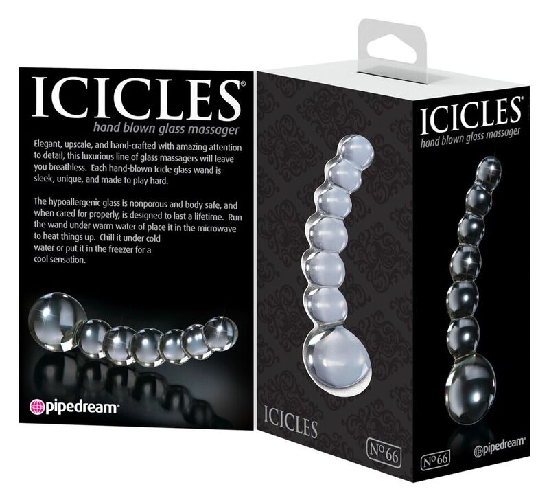 Icicles-N. 66 Masajer Transparent-Sticla 6 Icicles-N. 66 Masajer Transparent-Sticla — PIPEDREAMS · Jucarii Anale (imaginea 6)