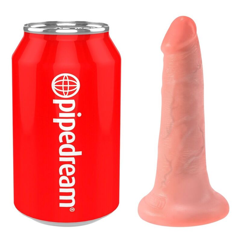 King Cock-Dildo cu Testicule 14 Cm Flesh-Ventuza — PIPEDREAMS · Dildo & Stimulatoare