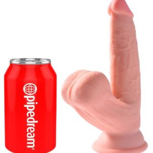 King Cock-Plus 3D Dildo cu Bile Pendulare 12.7 cm-TPE, Ventuza 82 King Cock-Plus 3D Dildo cu Bile Pendulare 12.7 cm-TPE, Ventuza