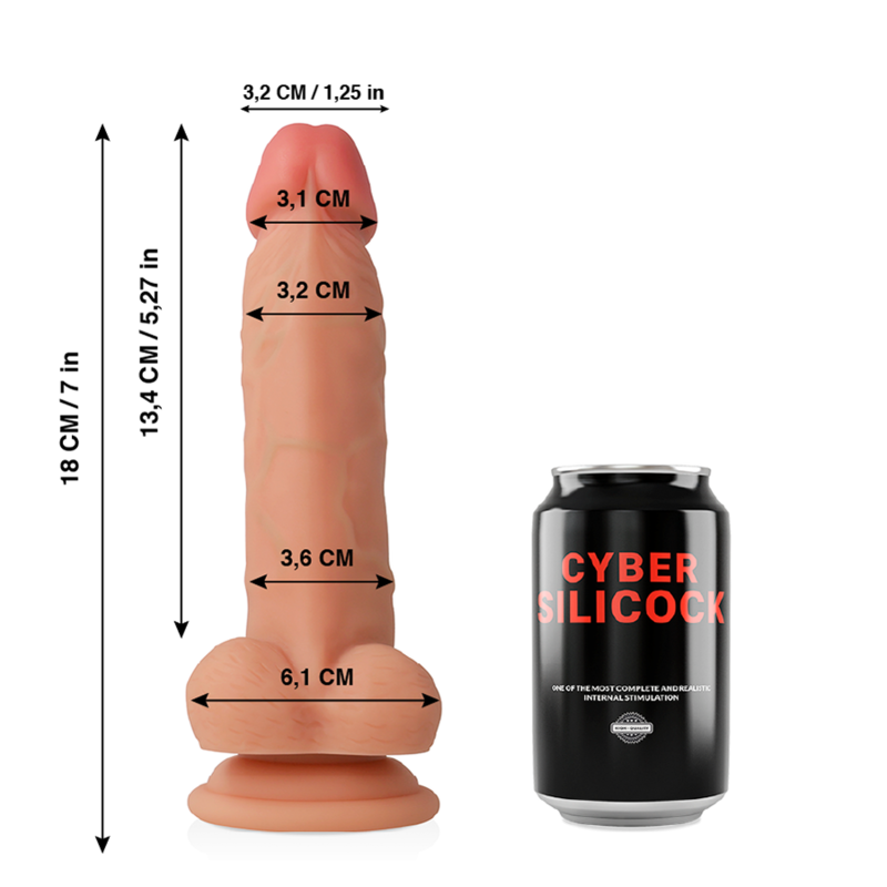 Cyber Silicock-Jude Ultra Realist Silicon Lichid Moale 18 cm · Dildo & Stimulatoare