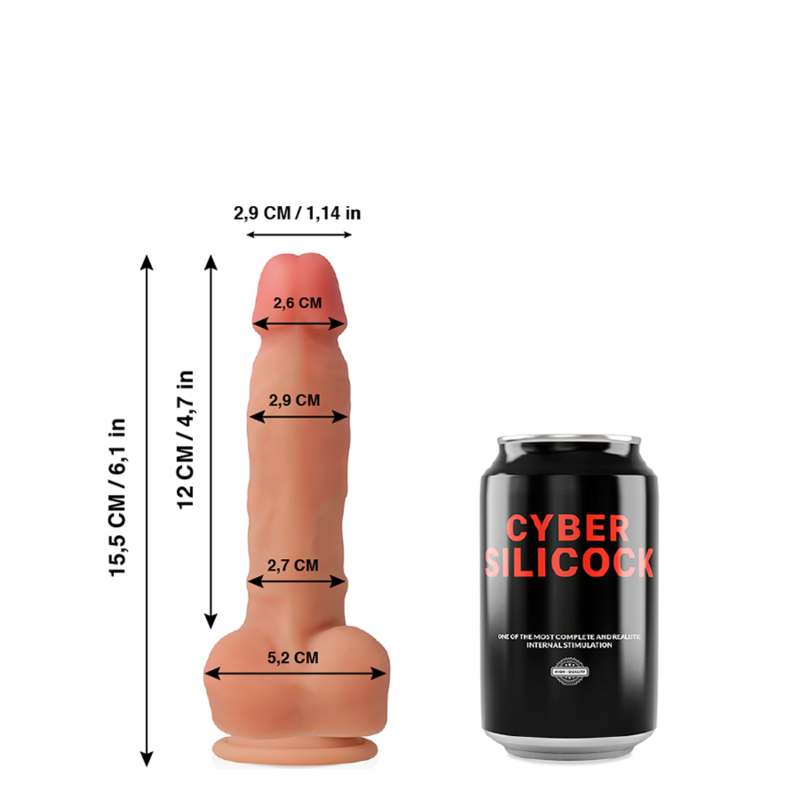 Cyber Silicock-Ansel Ultra Realist din Silicon Lichid Moale 15,5 cm · Dildo & Stimulatoare