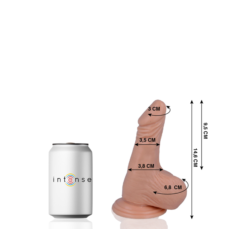 Mr. Intense Dildos-1 Dildo Realist 14.6 Cm -o- 3.5 Cm-PVC, Ventuza