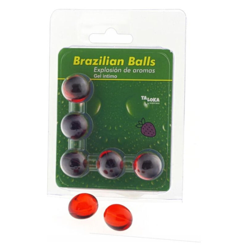 Taloka-5 Brazilian Balls Strawberry Intimate Gel — DIVERTY SEX · Lubrifiant