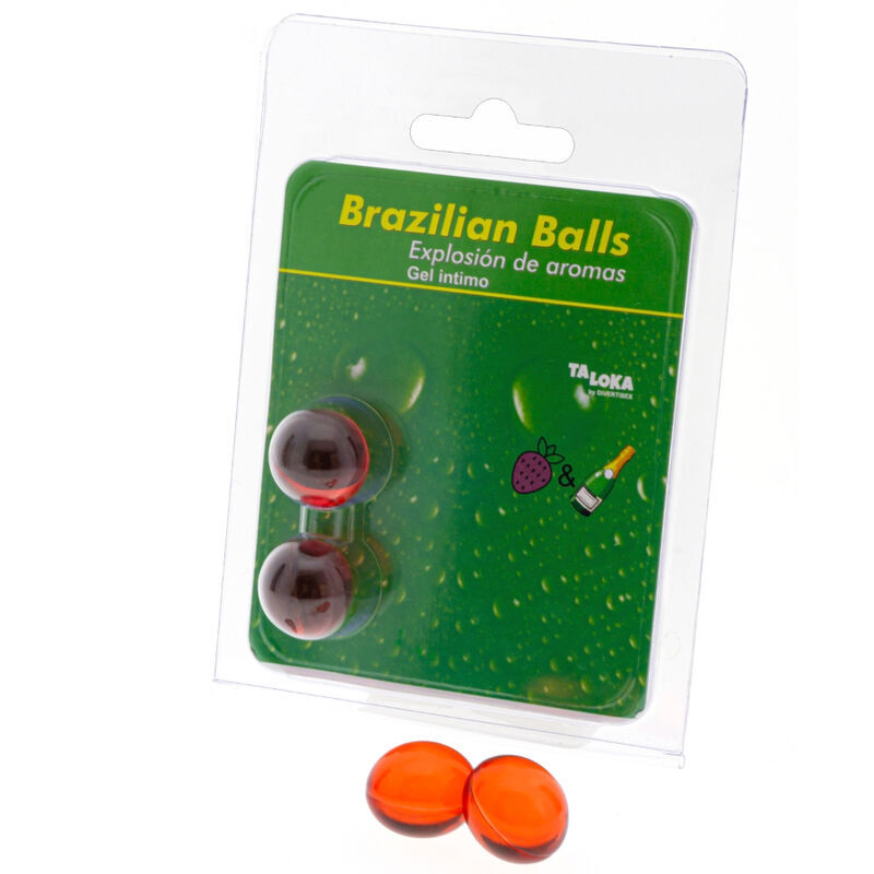 Taloka-2 Brazilian Balls Gel Intim Căpșuni & Șampanie — DIVERTY SEX · Lubrifiant
