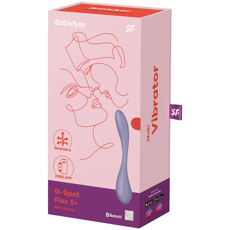 SATISFYER G-SPOT FLEX 5 MULTI VIBRATOR - LILAC · Jucarii Cupluri (imaginea 5)