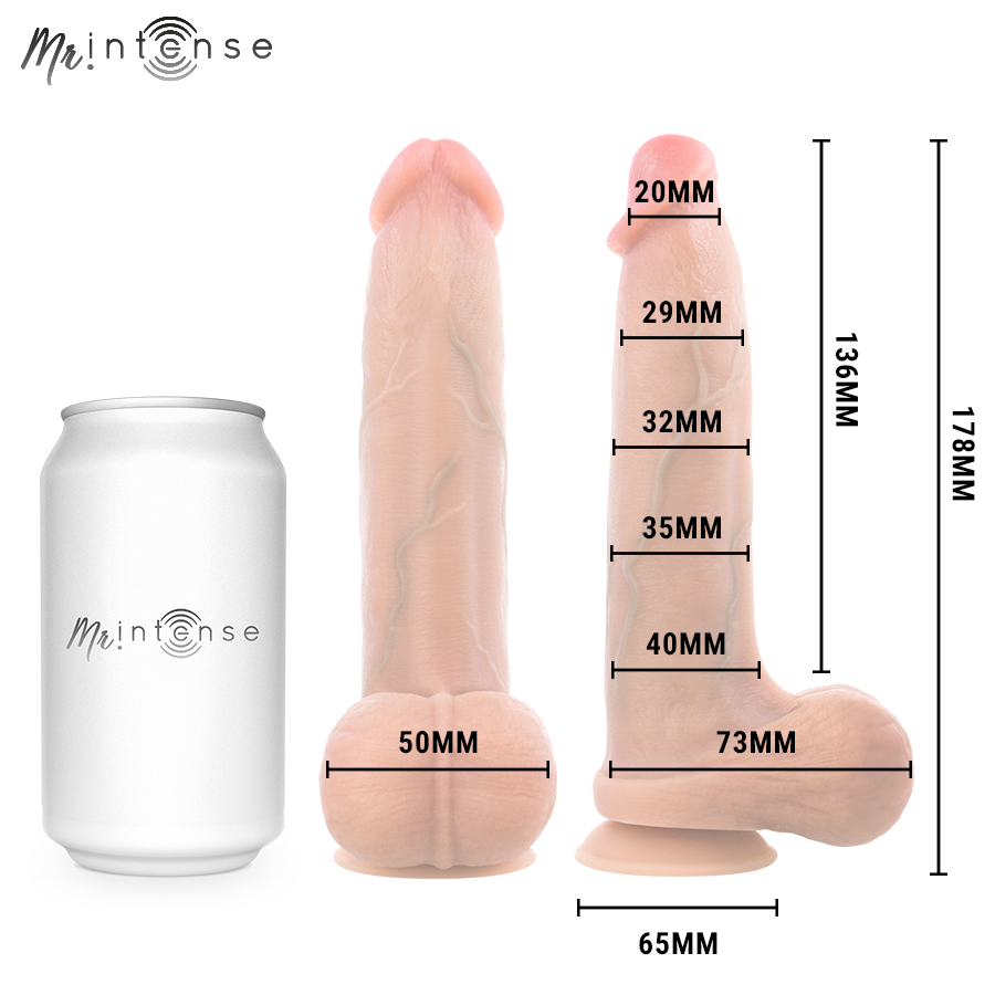 MR INTENSE - BRUCE S SILICONE DILDO WITH TESTICLES 17.8 CM -Ø- 4 CM — MR. INTENSE · Dildo & Stimulatoare (imaginea 4)
