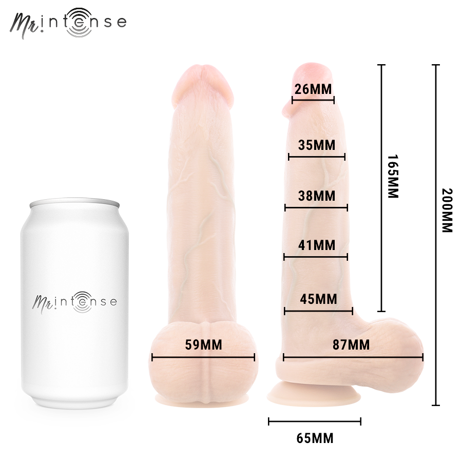 MR INTENSE - BRUCE M SILICONE DILDO WITH TESTICLES 20 CM -Ø- 4.5 CM — MR. INTENSE · Dildo & Stimulatoare (imaginea 4)