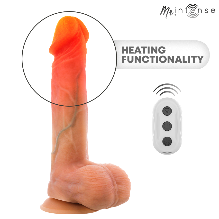 Mr Intense-Logan Dildo Vibrator cu Încălzire și Telecomandă 7 MR INTENSE - LOGAN VIBRATOR DILDO SILICONE WITH HEAT EFFECT AND REMOTE CONTROL 20 CM -Ø- 4,1 CM — MR. INTENSE · Vibratoare (imaginea 7)
