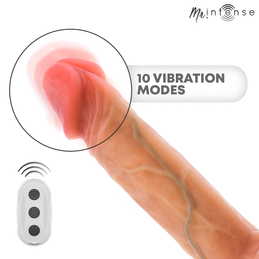 Mr Intense-Logan Dildo Vibrator cu Încălzire și Telecomandă 4 MR INTENSE - LOGAN VIBRATOR DILDO SILICONE WITH HEAT EFFECT AND REMOTE CONTROL 20 CM -Ø- 4,1 CM — MR. INTENSE · Vibratoare (imaginea 4)