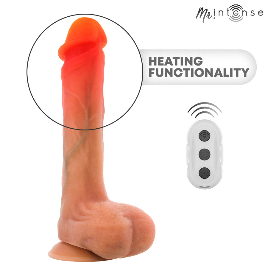 MR INTENSE - BRADLEY SILICONE VIBRATING DILDO WITH HEAT EFFECT AND REMOTE CONTROL 21 CM -Ø- 4.2 CM — MR. INTENSE · Vibratoare (imaginea 4)
