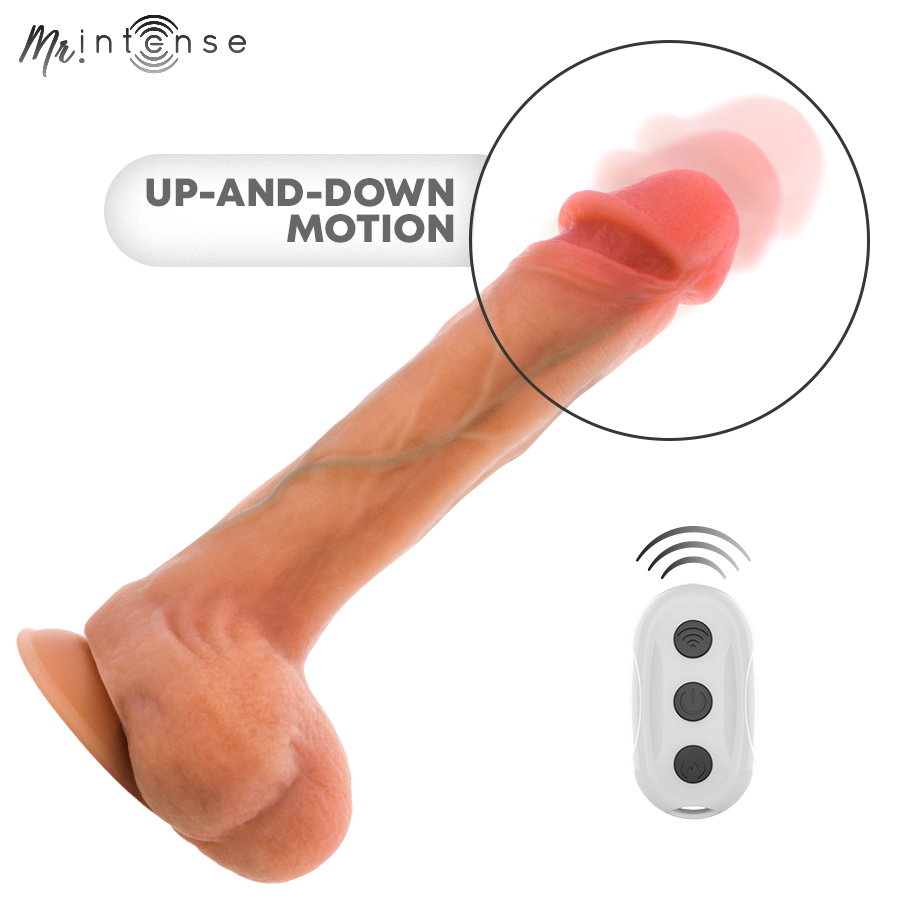 MR INTENSE - BRADLEY SILICONE VIBRATING DILDO WITH HEAT EFFECT AND REMOTE CONTROL 21 CM -Ø- 4.2 CM — MR. INTENSE · Vibratoare (imaginea 10)