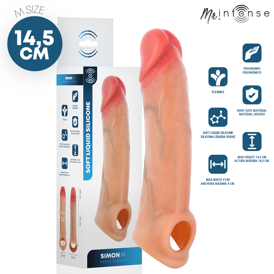 Mr Intense-Simon M Manșon pentru Penis din Silicon 14,5 cm 56 Mr Intense-Simon M Manșon pentru Penis din Silicon 14,5 cm