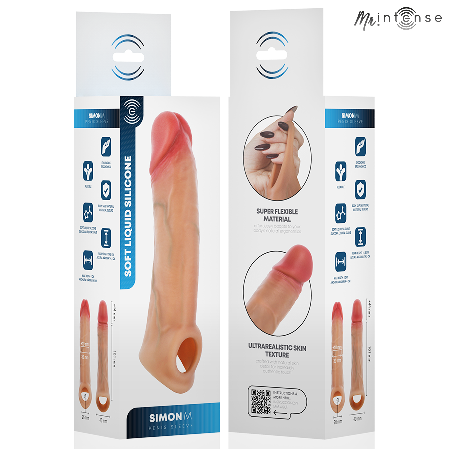 Mr Intense-Simon M Manșon pentru Penis din Silicon 14,5 cm 4 MR INTENSE - SIMON M SILICONE PENIS SLEEVE 14.5 CM -Ø- 4 CM — MR. INTENSE · Inele & Mansoane Penis (imaginea 4)