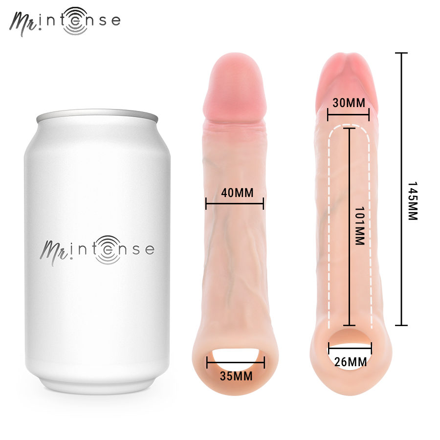 Mr Intense-Simon M Manșon pentru Penis din Silicon 14,5 cm 6 MR INTENSE - SIMON M SILICONE PENIS SLEEVE 14.5 CM -Ø- 4 CM — MR. INTENSE · Inele & Mansoane Penis (imaginea 6)