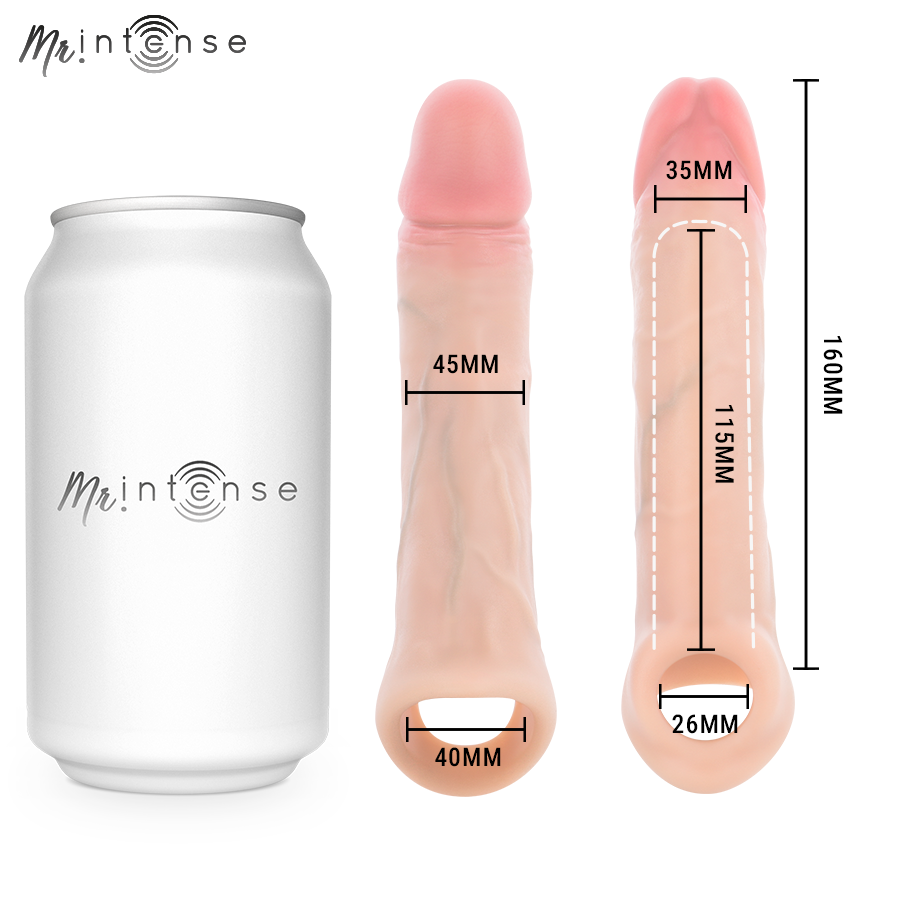 MR INTENSE - SIMON L SILICONE PENIS COVER 16 CM -Ø- 4.5 CM — MR. INTENSE · Inele & Mansoane Penis (imaginea 6)
