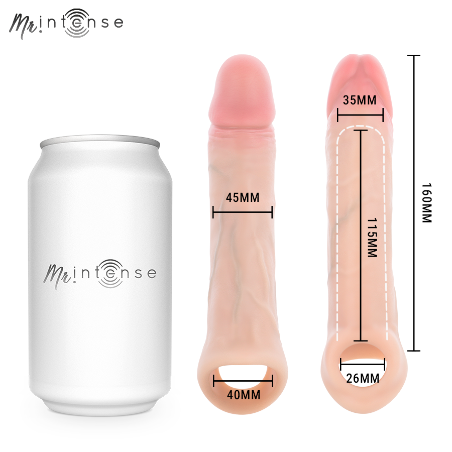 Mr Intense-Arnold L Manșon Vibrator Penis cu Telecomandă 7 MR INTENSE - ARNOLD L VIBRATOR SILICONE PENIS SLEEVE WITH REMOTE CONTROL 16 CM -Ø- 4.5 CM — MR. INTENSE · Inele & Mansoane Penis (imaginea 7)