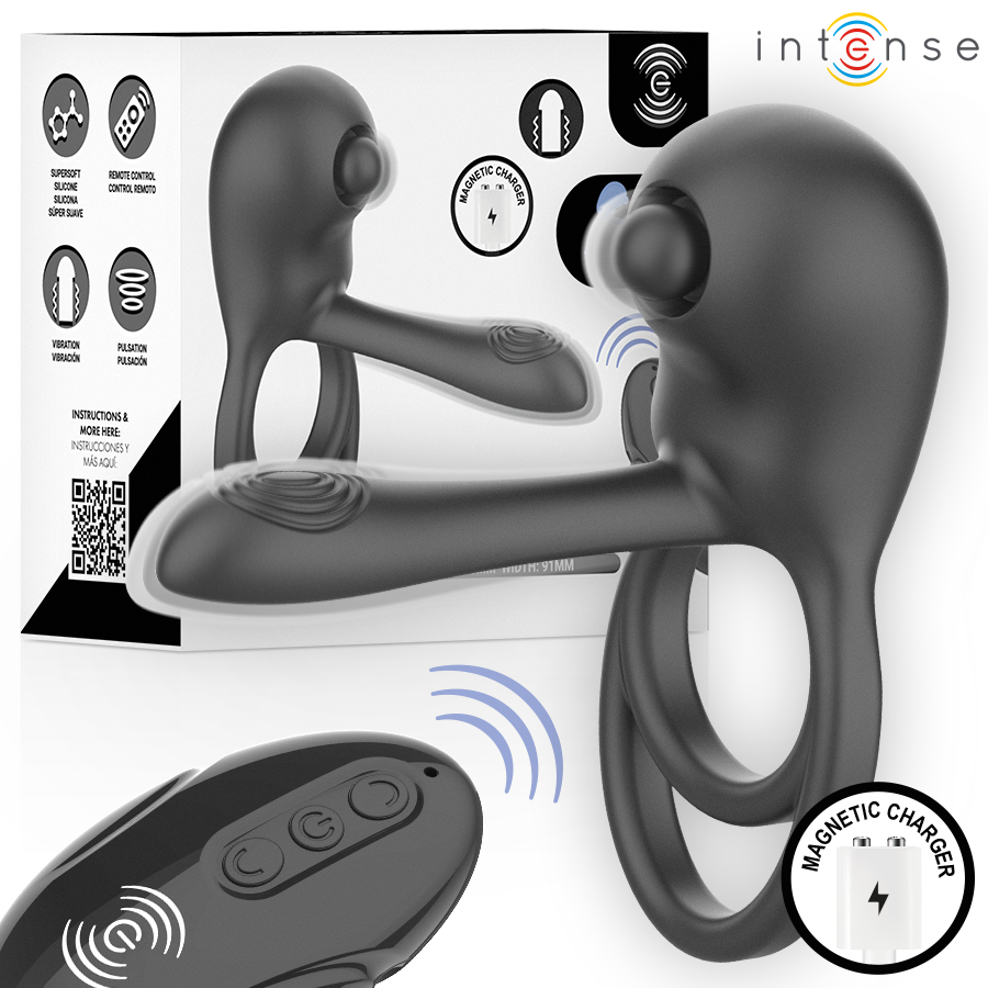 Intense-Spike Inel Vibrator pentru Penis cu Telecomandă 36 Intense-Spike Inel Vibrator pentru Penis cu Telecomandă