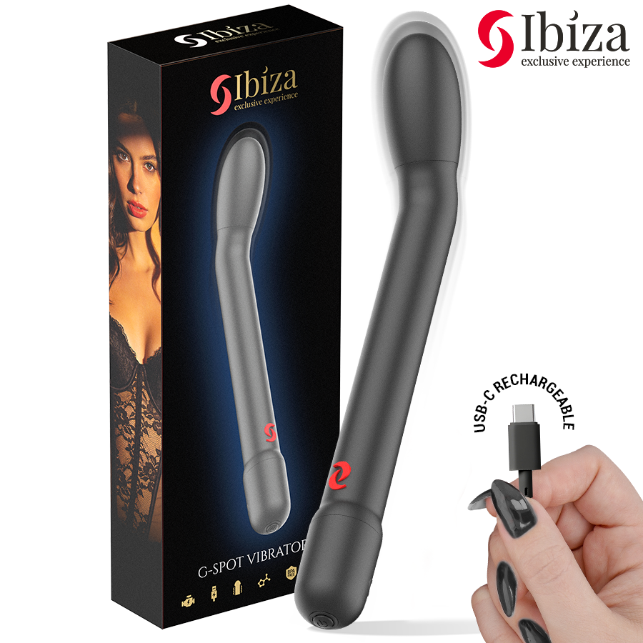 Ibiza-Vibrator Punct G 3 în 1 cu Sucțiune Negru 427 Ibiza-Vibrator Punct G 3 în 1 cu Sucțiune Negru