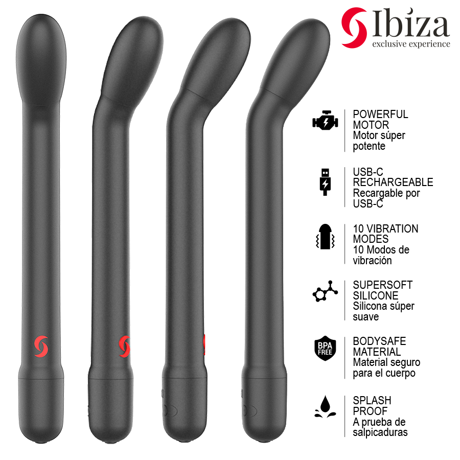 IBIZA - BLACK G-SPOT VIBRATOR WITH VIBRATION — IBIZA TECHNOLOGY · Vibratoare (imaginea 4)