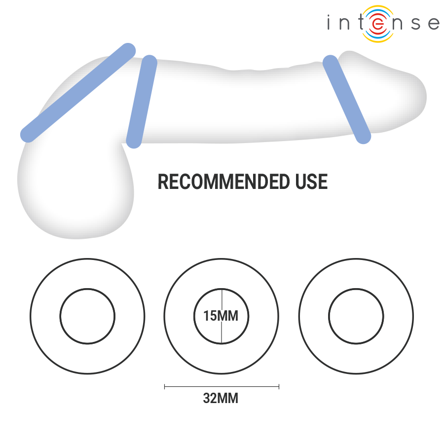 INTENSE - WICK SET OF 3 PENIS RINGS VARIOUS COLORS · Inele & Mansoane Penis (imaginea 3)