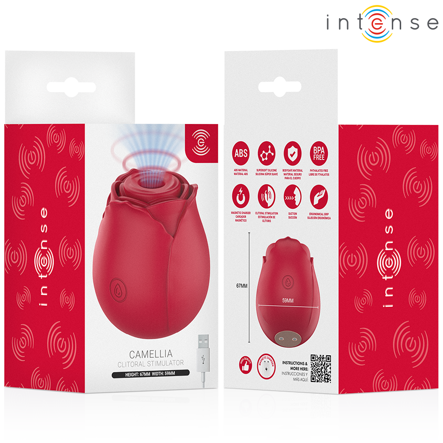 INTENSE - CAMELLIA CLITORAL SUCTION ROSE BY WAVES BORDEAUX · Vibratoare (imaginea 3)