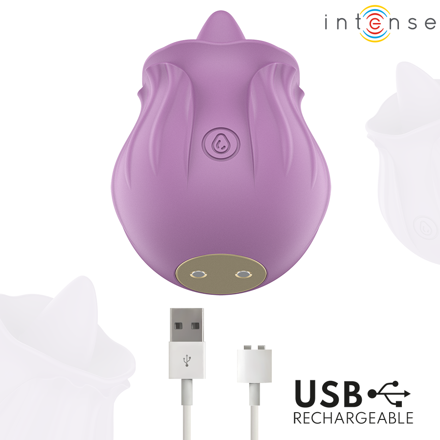 INTENSE - AZALEA FLOWER CLIT STIMULATING 10 VIBRATIONS PURPLE · Vibratoare (imaginea 5)