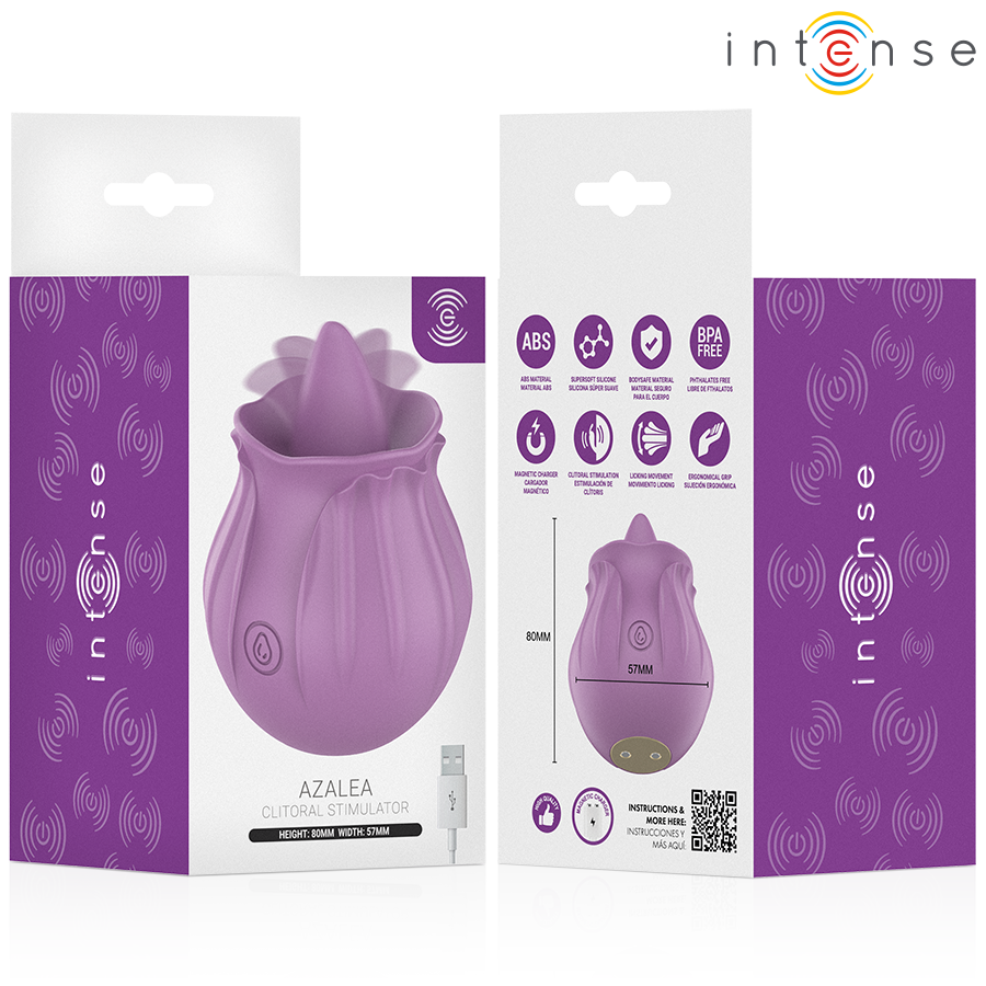 INTENSE - AZALEA FLOWER CLIT STIMULATING 10 VIBRATIONS PURPLE · Vibratoare (imaginea 6)