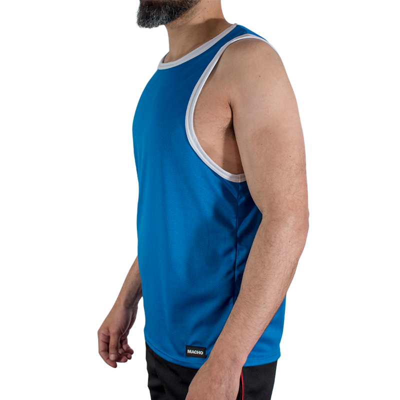 MACHO - CMV002 BLUE GYM T-SHIRT S/M — MACHO UNDERWEAR · Lenjerie Barbati (imaginea 2)