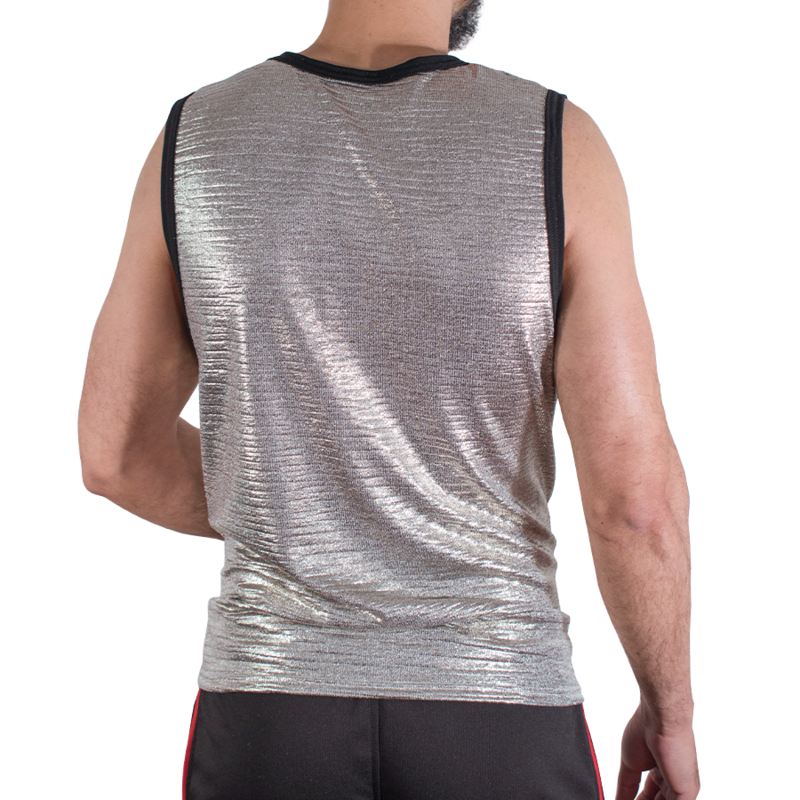 Macho-Shimmer Textured Tricou Bărbați 3 MACHO - FINE GLITTER T-SHIRT S/M — MACHO UNDERWEAR · Lenjerie Barbati (imaginea 3)