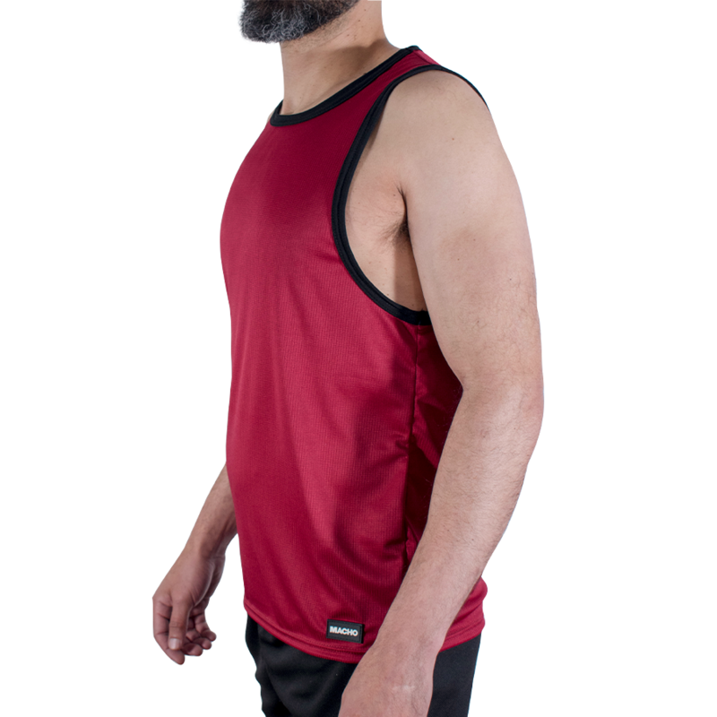 MACHO - CMV003 MAROON GYM T-SHIRT S/M — MACHO UNDERWEAR · Lenjerie Barbati (imaginea 2)
