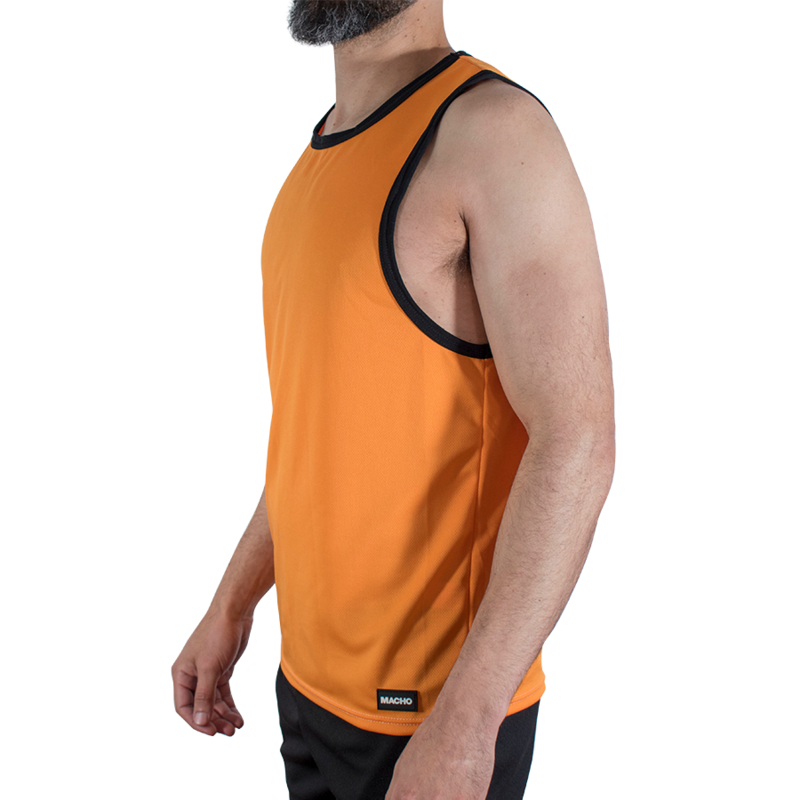 MACHO - CMV005 ORANGE GYM T-SHIRT S/M — MACHO UNDERWEAR · Lenjerie Barbati (imaginea 2)