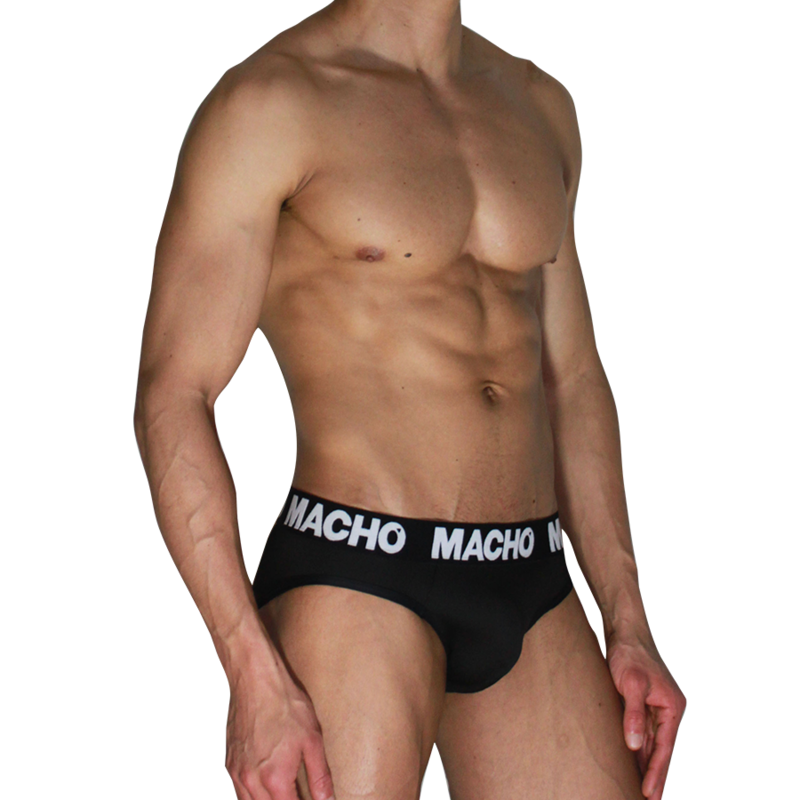 MACHO - MCH007 CLASSIC SLIP BLACK + BLACK S — MACHO UNDERWEAR · Lenjerie Barbati