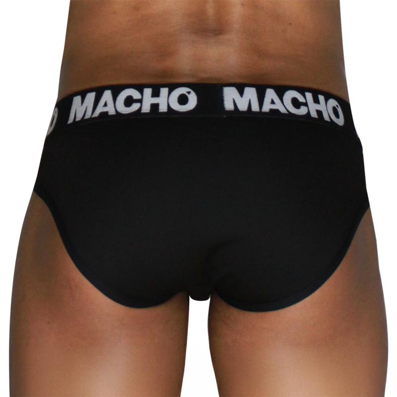 Macho-MCH007 Slip Clasic Negru 3 MACHO - MCH007 CLASSIC SLIP BLACK + BLACK S — MACHO UNDERWEAR · Lenjerie Barbati (imaginea 3)