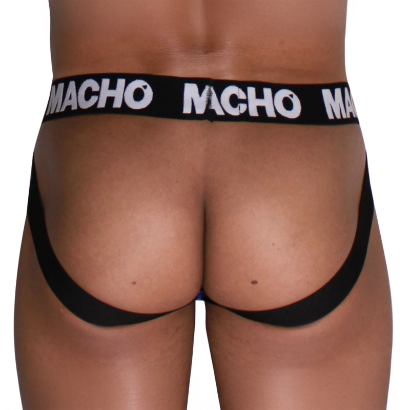 Macho-MX28AZ Jockstrap Grille Albastru 3 MACHO - MACHO - MX28AZ BLUE JOCK GRILLE S — MACHO UNDERWEAR · Lenjerie Barbati (imaginea 3)