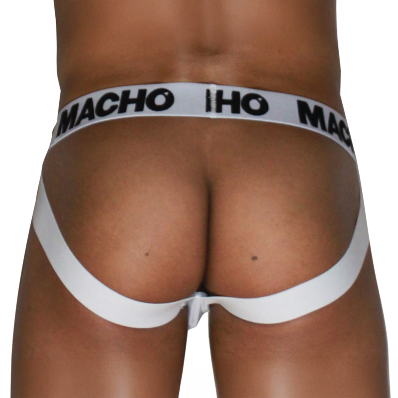 Macho-MX29BL Jockstrap Alb 3 MACHO - MX29BL JOCK WHITE + WHITE S — MACHO UNDERWEAR · Lenjerie Barbati (imaginea 3)