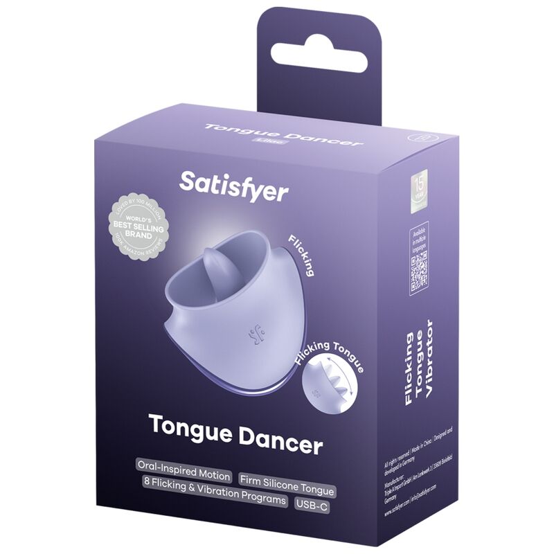 Satisfyer-Tongue Dancer Stimulator Clitoridian Lila 5 SATISFYER - TONGUE DANCER CLITORAL STIMULATOR WITH VIBRATION AND PULSATIONS LILAC · Vibratoare (imaginea 5)