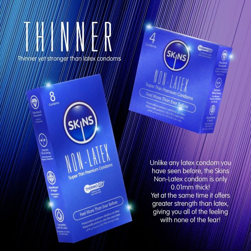 Skins-Prezervative fără Latex 4 Bucăți 6 SKINS - LATEX-FREE CONDOMS PACK OF 4 · Prezervative (imaginea 6)